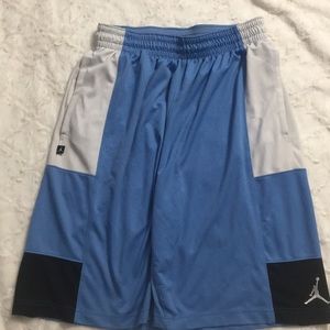 Jordan basketball shorts North Carolina blue